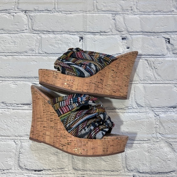 Fergie Quixotic Zebra Platform Wedge Heels - Picture 5 of 9